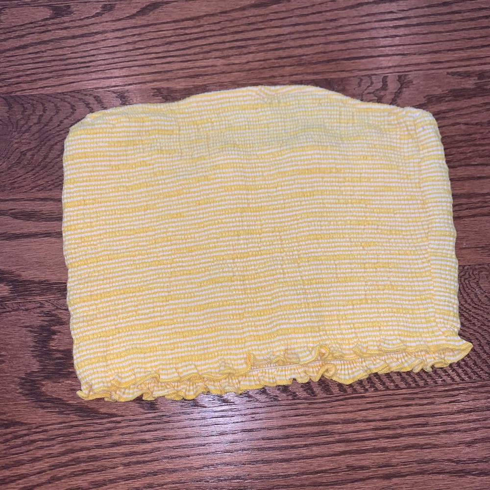 REVOLVE Wild Honey Yellow Smocked Tube Top